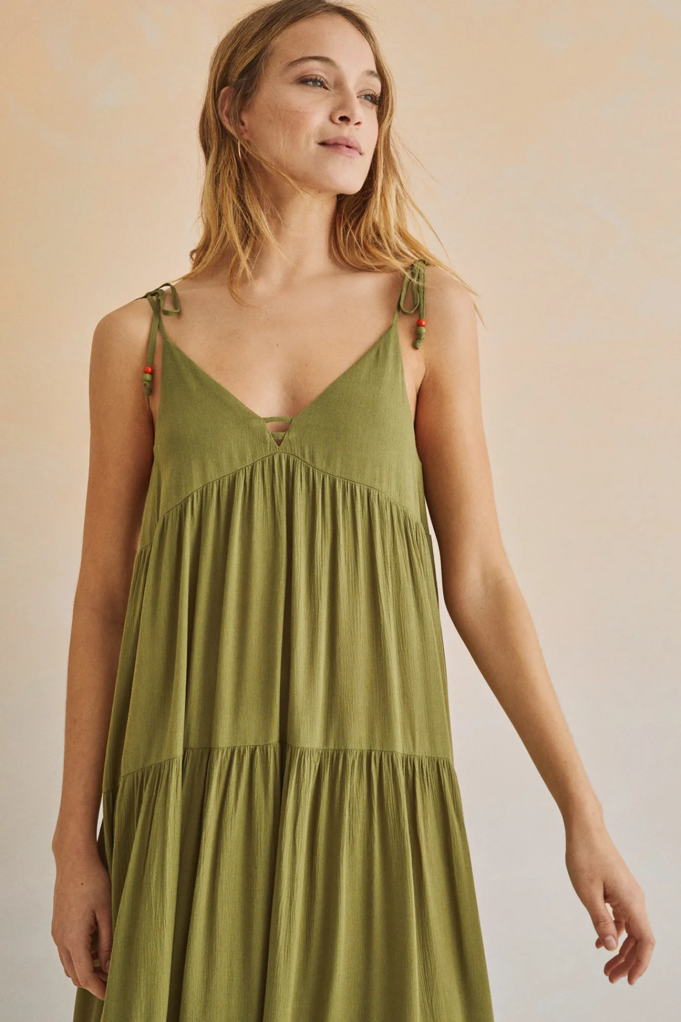 Women'secret Vestido Largo Tirantes Verde Outlet