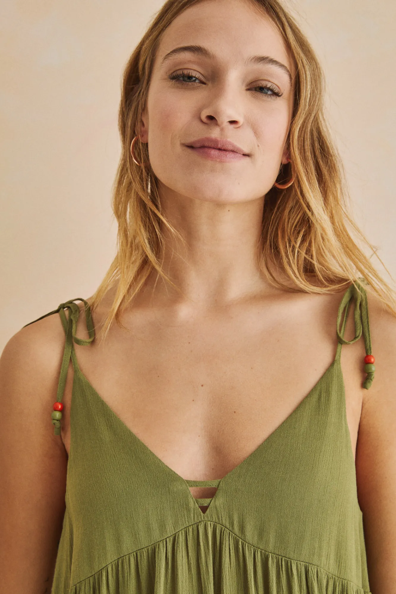 Women'secret Vestido Largo Tirantes Verde Outlet