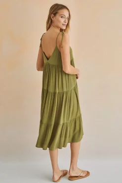 Women'secret Vestido Largo Tirantes Verde Outlet