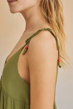 Women'secret Vestido Largo Tirantes Verde Outlet