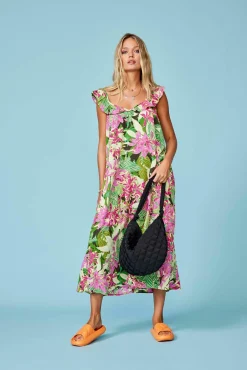 Only Vestido Largo Tirantes Verde Hot