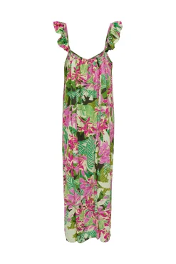 Only Vestido Largo Tirantes Verde Hot