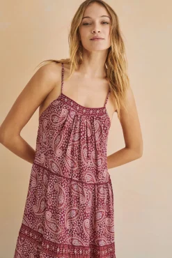 Women'secret Vestido Largo Tirantes Hindu Estampado Sale