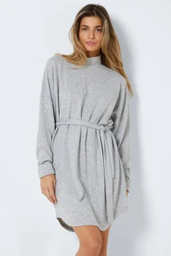 Noisy May Vestido Manga Larga Gris Claro