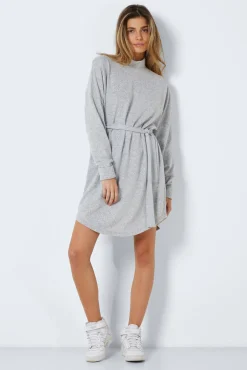 Noisy May Vestido Manga Larga Gris Claro