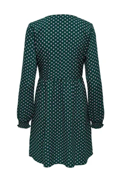 Only Vestido Manga Larga Cut Out Verde Best