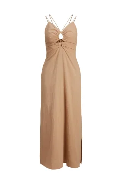 Jack & Jones Vestido Midi Marron Medio Best