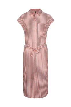 Pieces Vestido Midi Naranja New