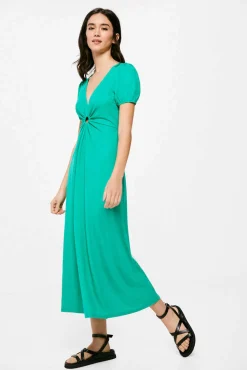 * Vestido Midi Arandela Verde Outlet