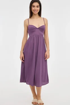 Inside Vestido Midi Aros Corset Morado