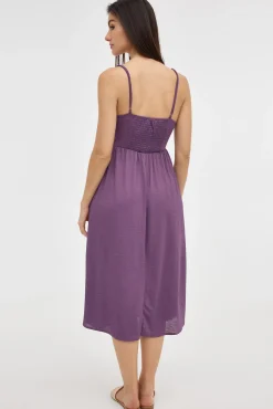 Inside Vestido Midi Aros Corset Morado