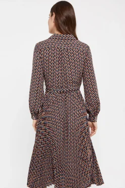 Cortefiel Vestido Midi Camisero Multicolor Clearance
