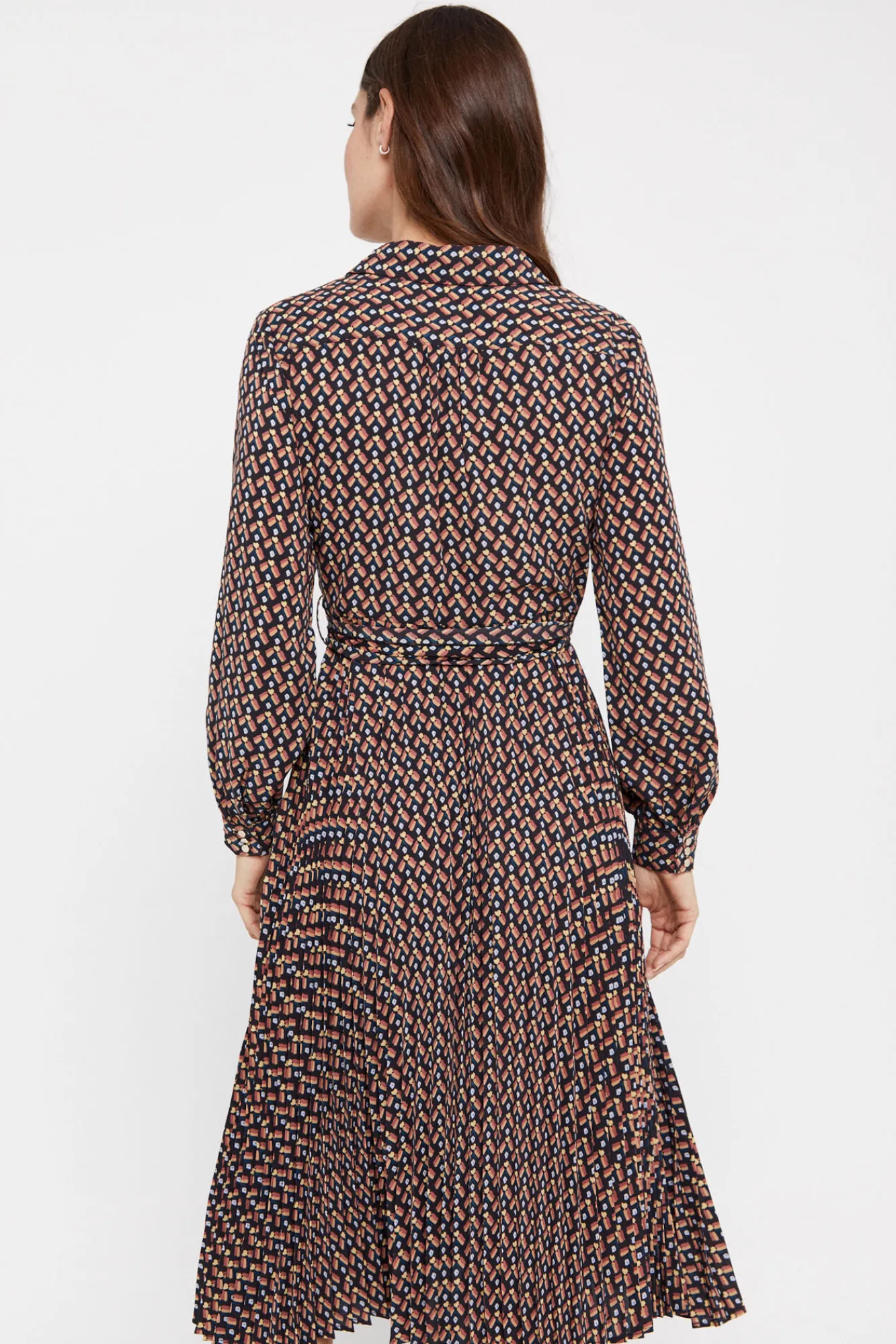 Cortefiel Vestido Midi Camisero Multicolor Clearance