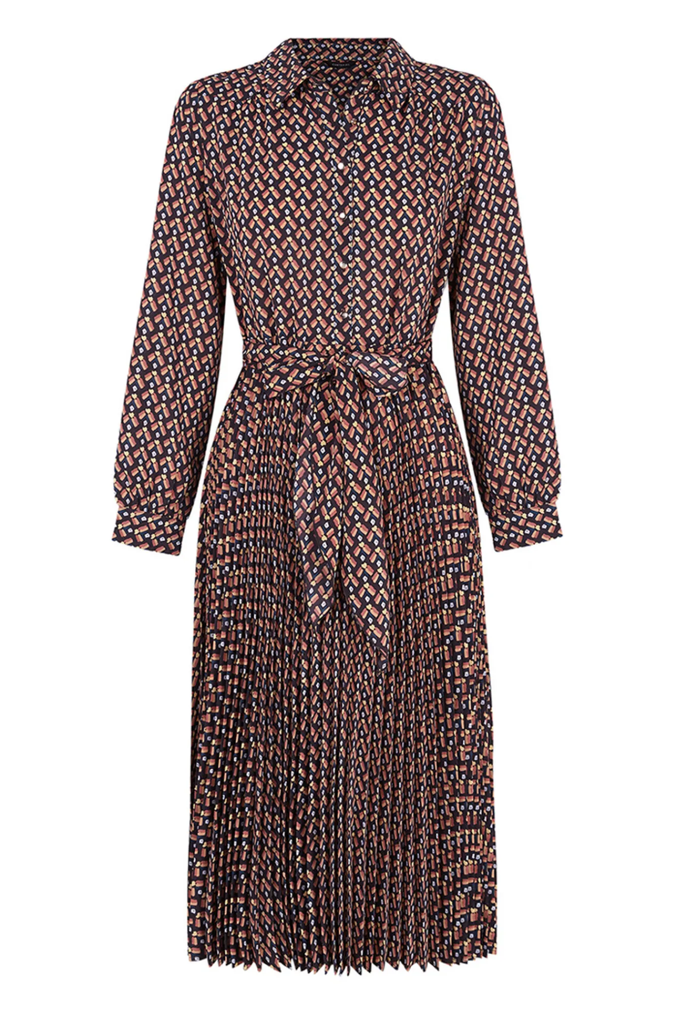 Cortefiel Vestido Midi Camisero Multicolor Clearance