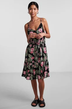 Pieces Vestido Midi Camisero De Tirantes. Verde Online