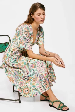 * Vestido Midi Camisero Laces Amarillo Online
