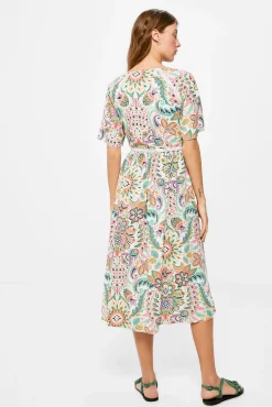 * Vestido Midi Camisero Laces Amarillo Online