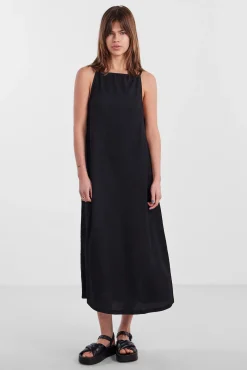 Pieces Vestido Midi De Mujer Negro Outlet