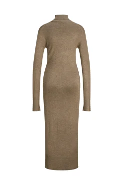 Jack & Jones Vestido Midi De Punto Marron Medio