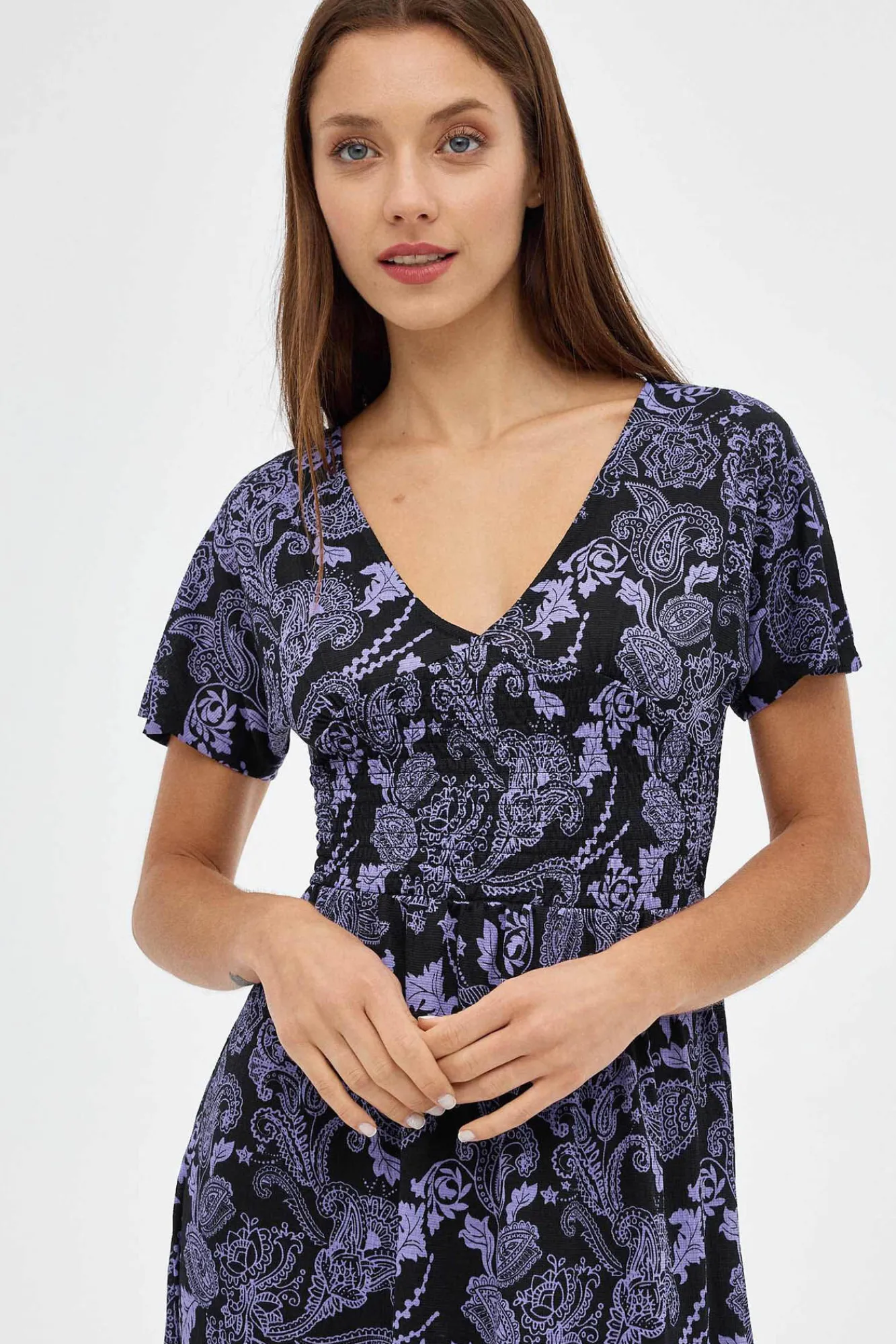 Inside Vestido Midi Estampado Multicolor Hot