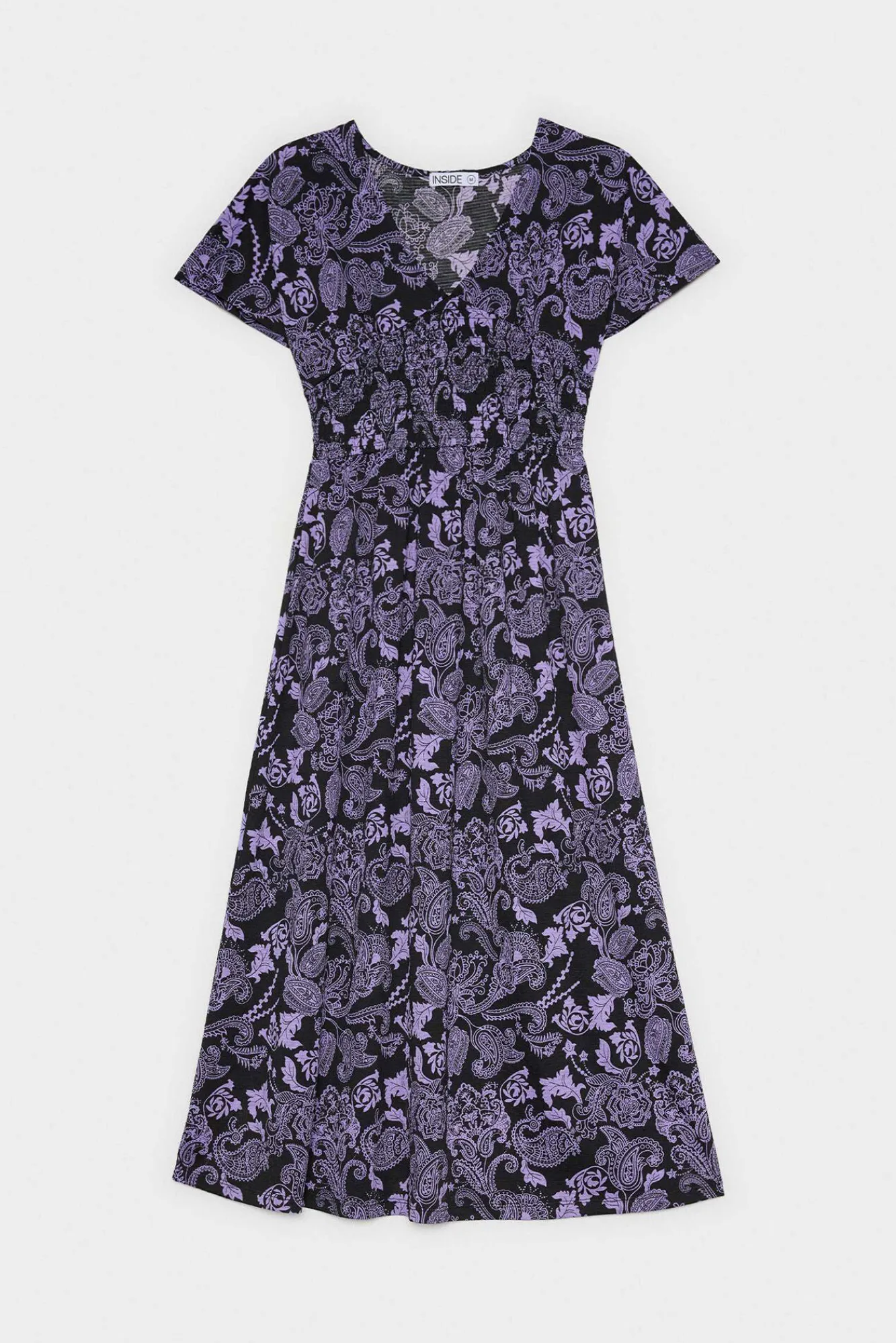 Inside Vestido Midi Estampado Multicolor Hot