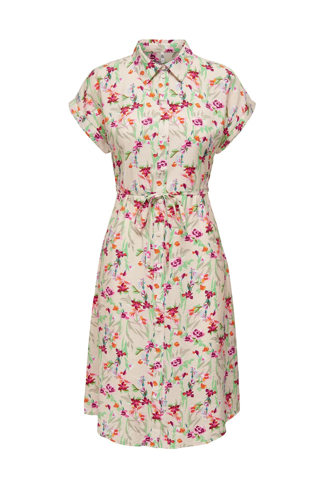 JDY Vestido Midi Estampado Camisero Gris Medio Hot