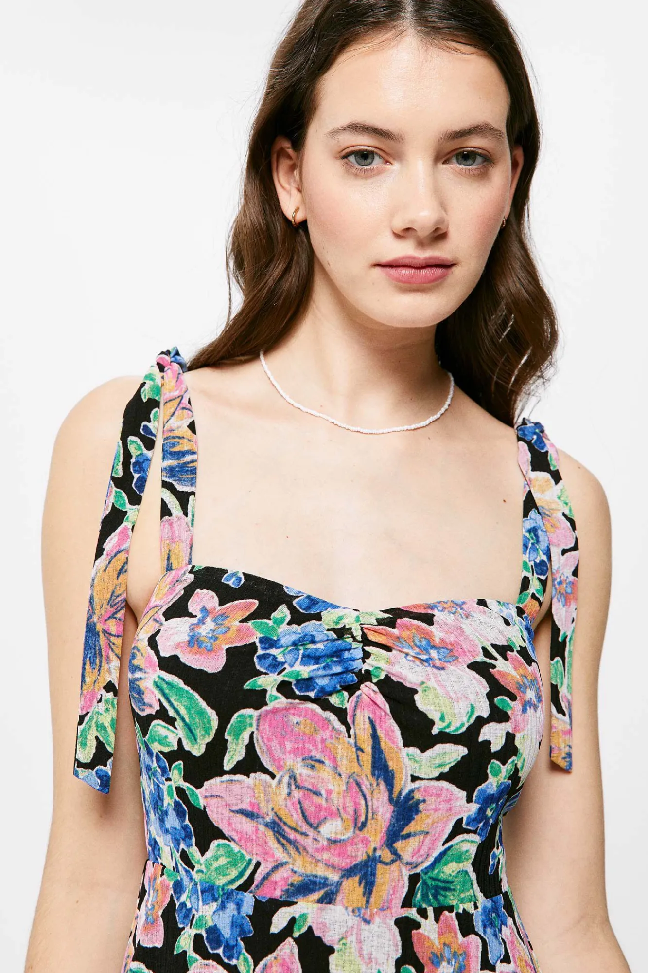* Vestido Midi Estampado Triantes Lazo Negro Hot