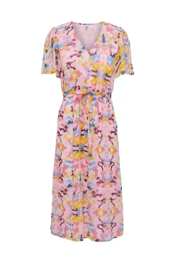 JDY Vestido Midi Manga Corta Blanco Discount