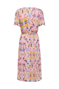 JDY Vestido Midi Manga Corta Blanco Discount