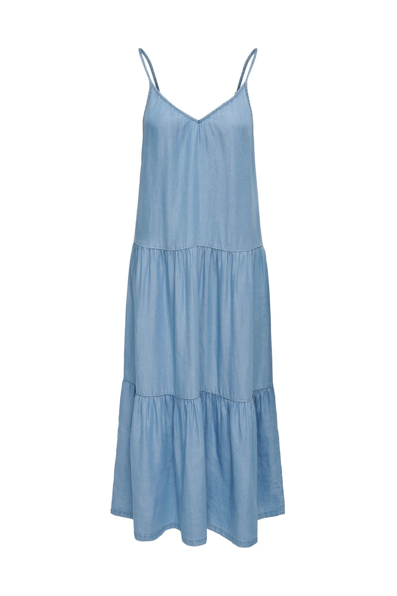 JDY Vestido Midi Sin Mangas Lyocell Azul Claro Hot