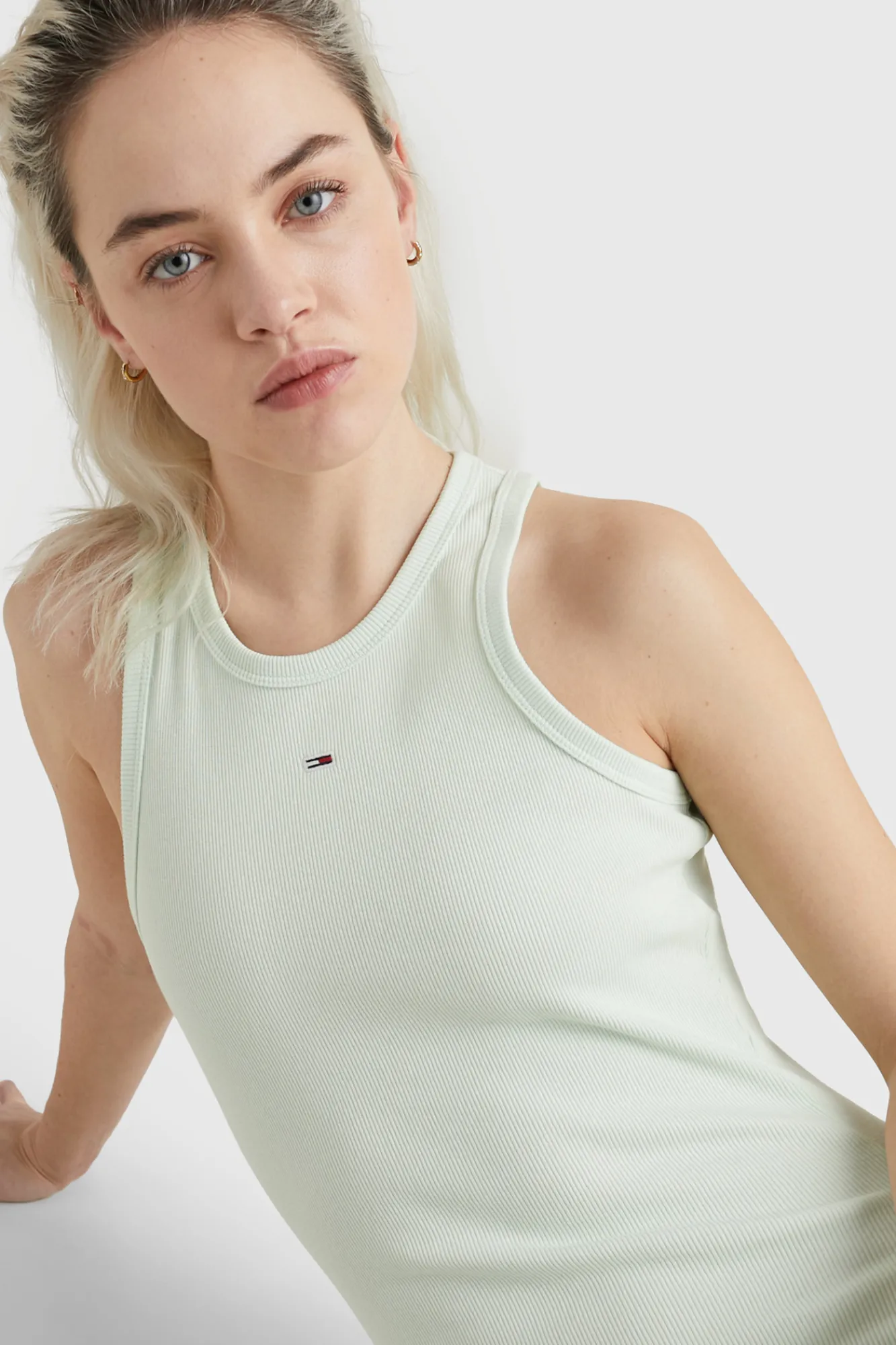 Tommy Jeans Vestido Mini Ajustado . Verde Online