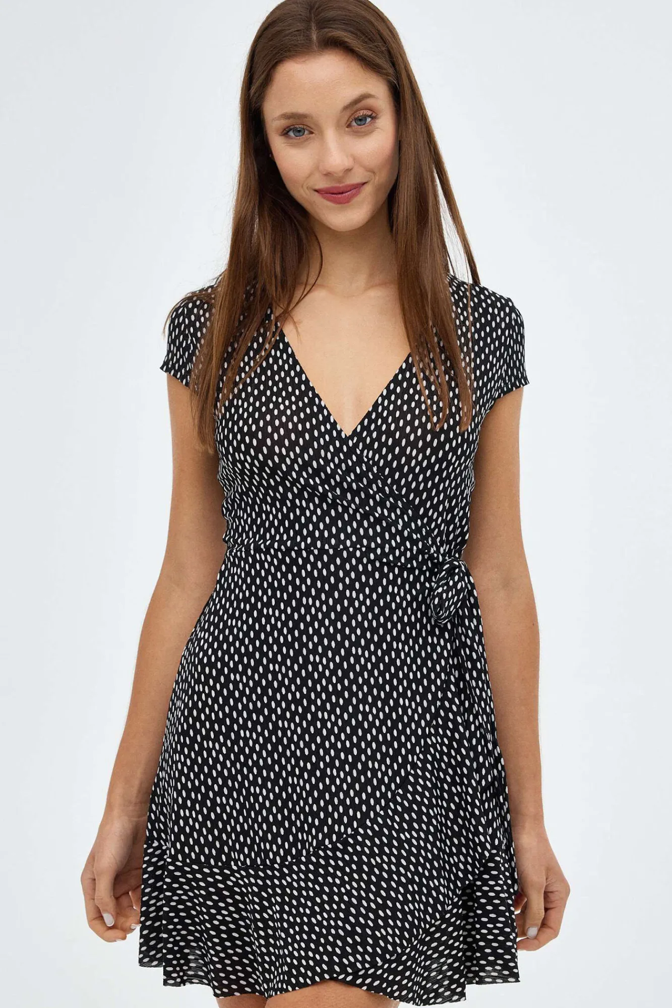 Inside Vestido Mini Con Estampado Negro Hot