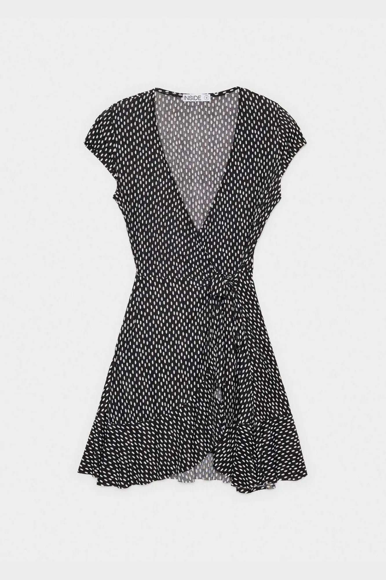 Inside Vestido Mini Con Estampado Negro Hot