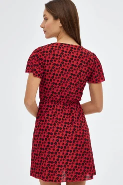 Inside Vestido Mini Con Estampado Estampado Rojo Hot