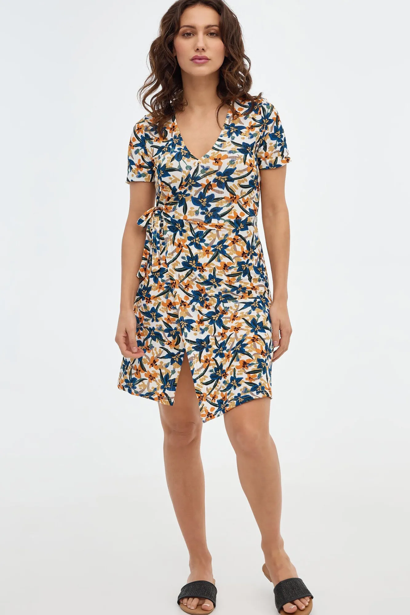 Inside Vestido Mini Con Estampado Multicolor Online