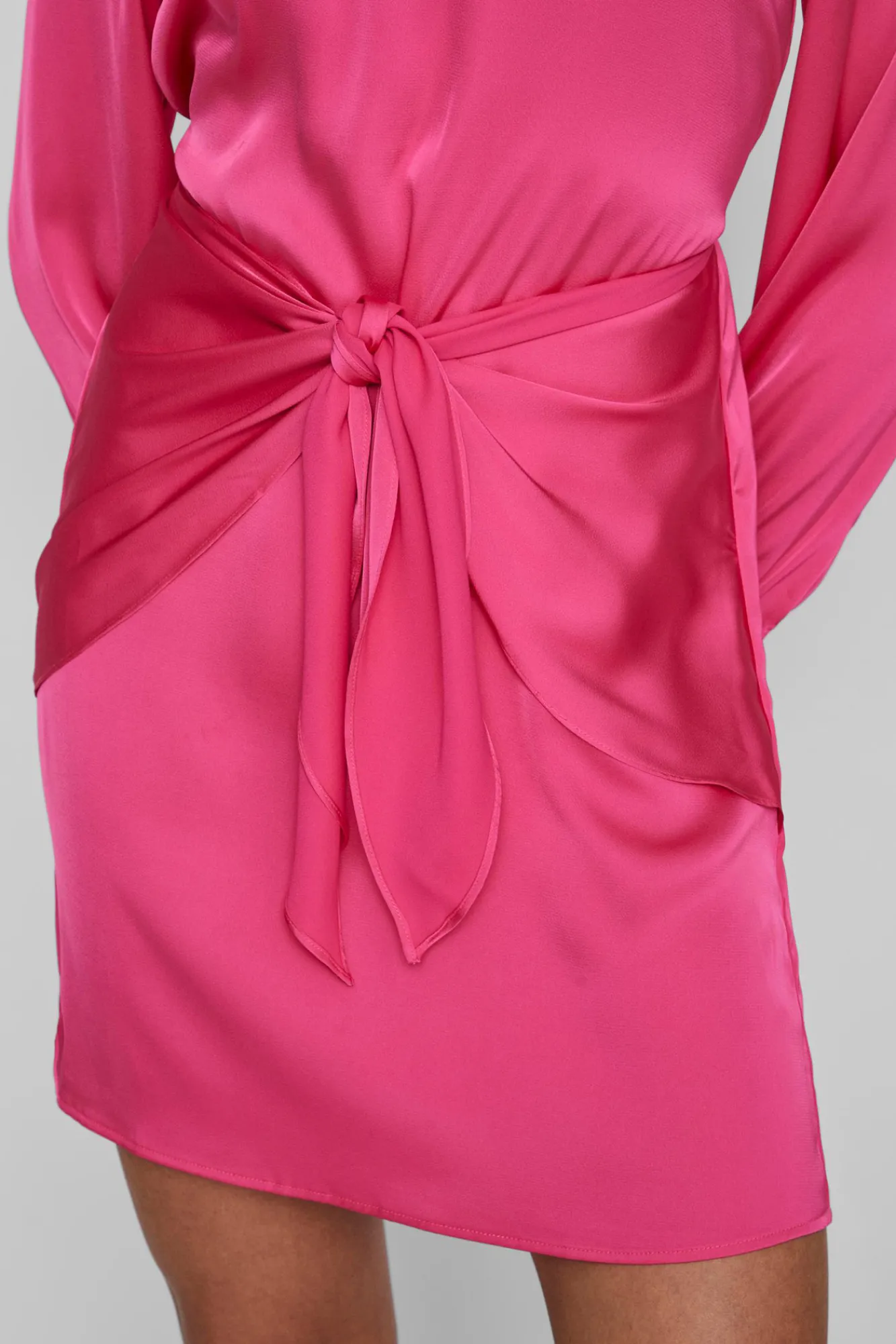 Vila Vestido Mini De Manga Larga. Rosa New