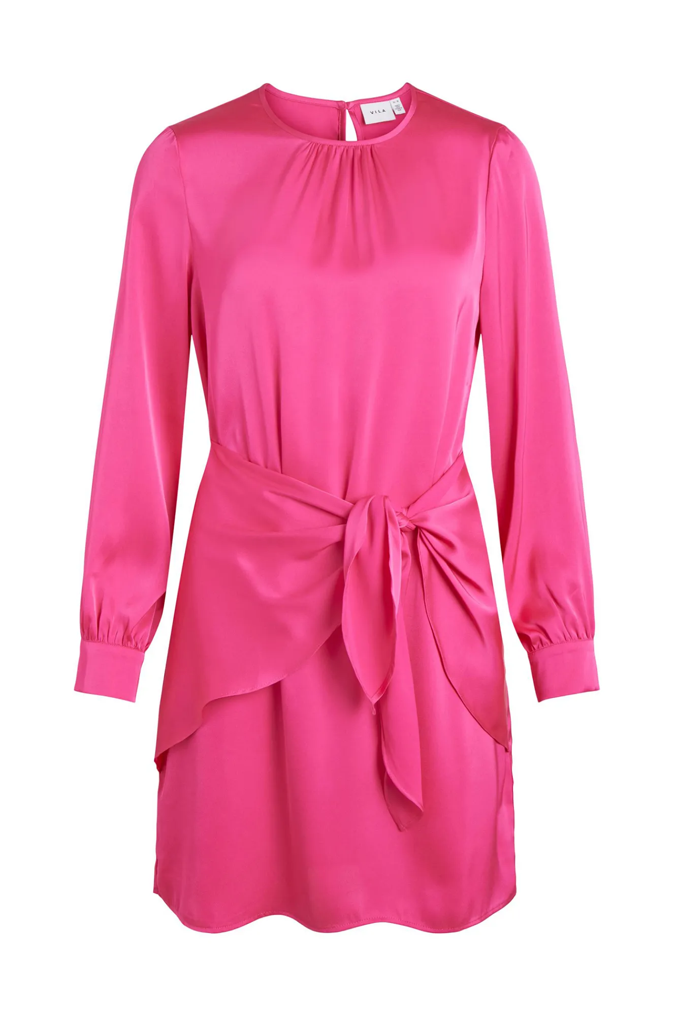 Vila Vestido Mini De Manga Larga. Rosa New