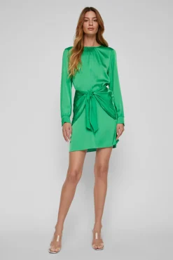 Vila Vestido Mini De Manga Larga. Verde Sale