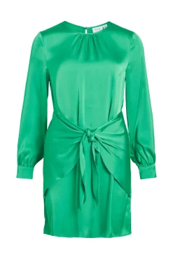 Vila Vestido Mini De Manga Larga. Verde Sale