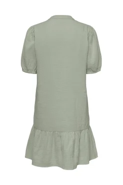 JDY Vestido Mini Volantes Kaki Claro