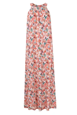 Cortefiel Vestido Plisado Halter Marfil