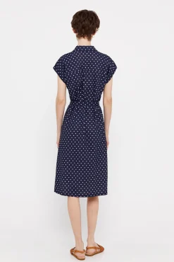 Cortefiel Vestido Polo Pique Estampado Azul Best
