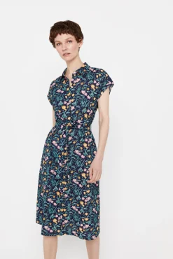 Cortefiel Vestido Polo Pique Estampado Blanco Discount