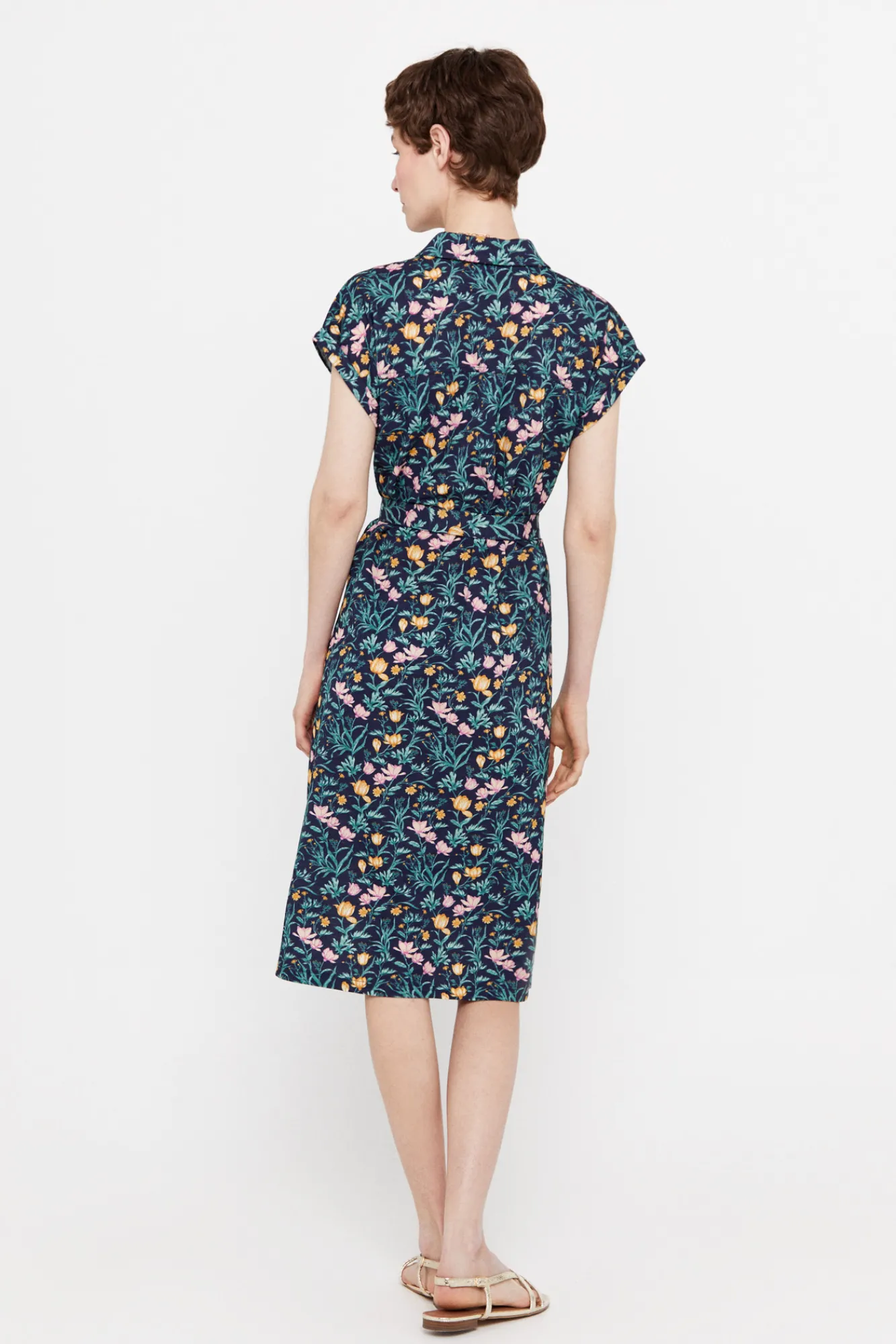 Cortefiel Vestido Polo Pique Estampado Blanco Discount
