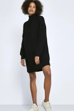 Noisy May Vestido Punto Cuello Alto Negro New