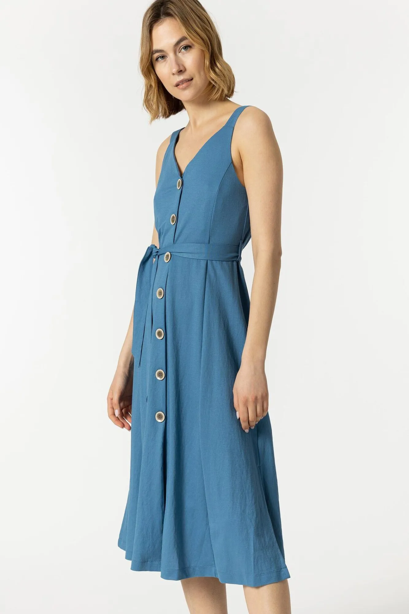 Tiffosi Vestido Shara Azul Medio New