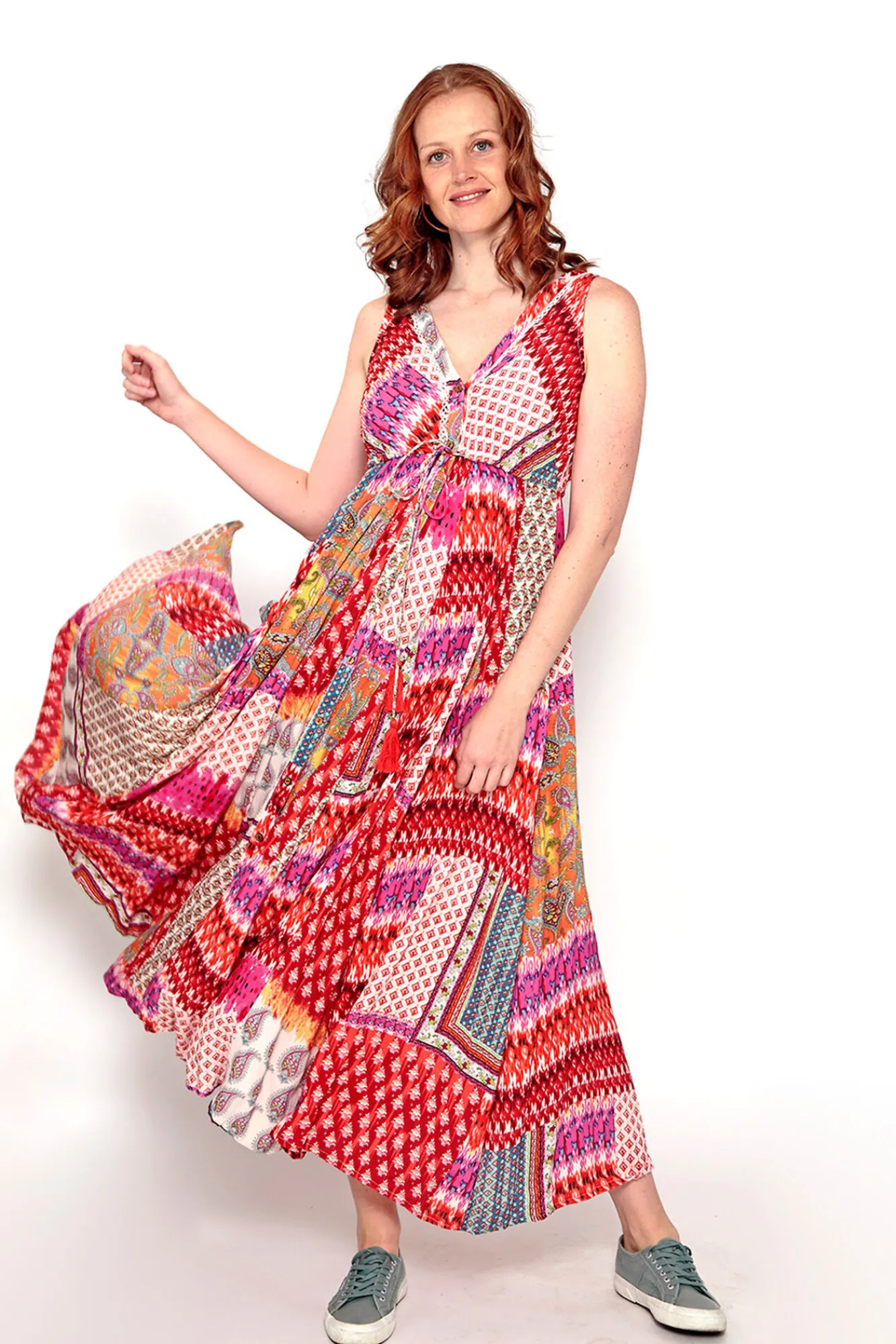 Brave Soul Vestido Sin Mangas Con Print Multicolor Clearance