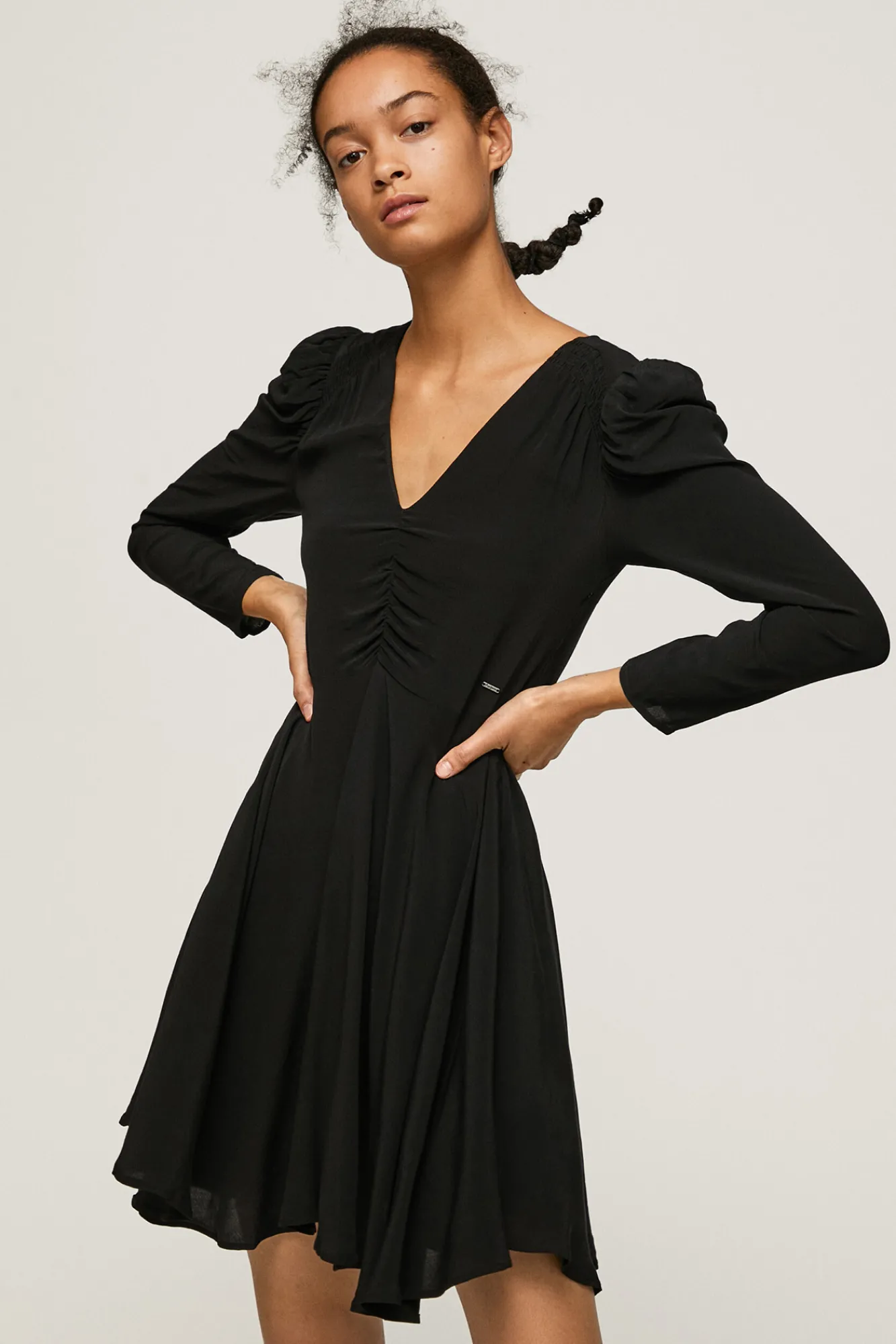 Pepe Jeans Vestido Skater Leonor Negro