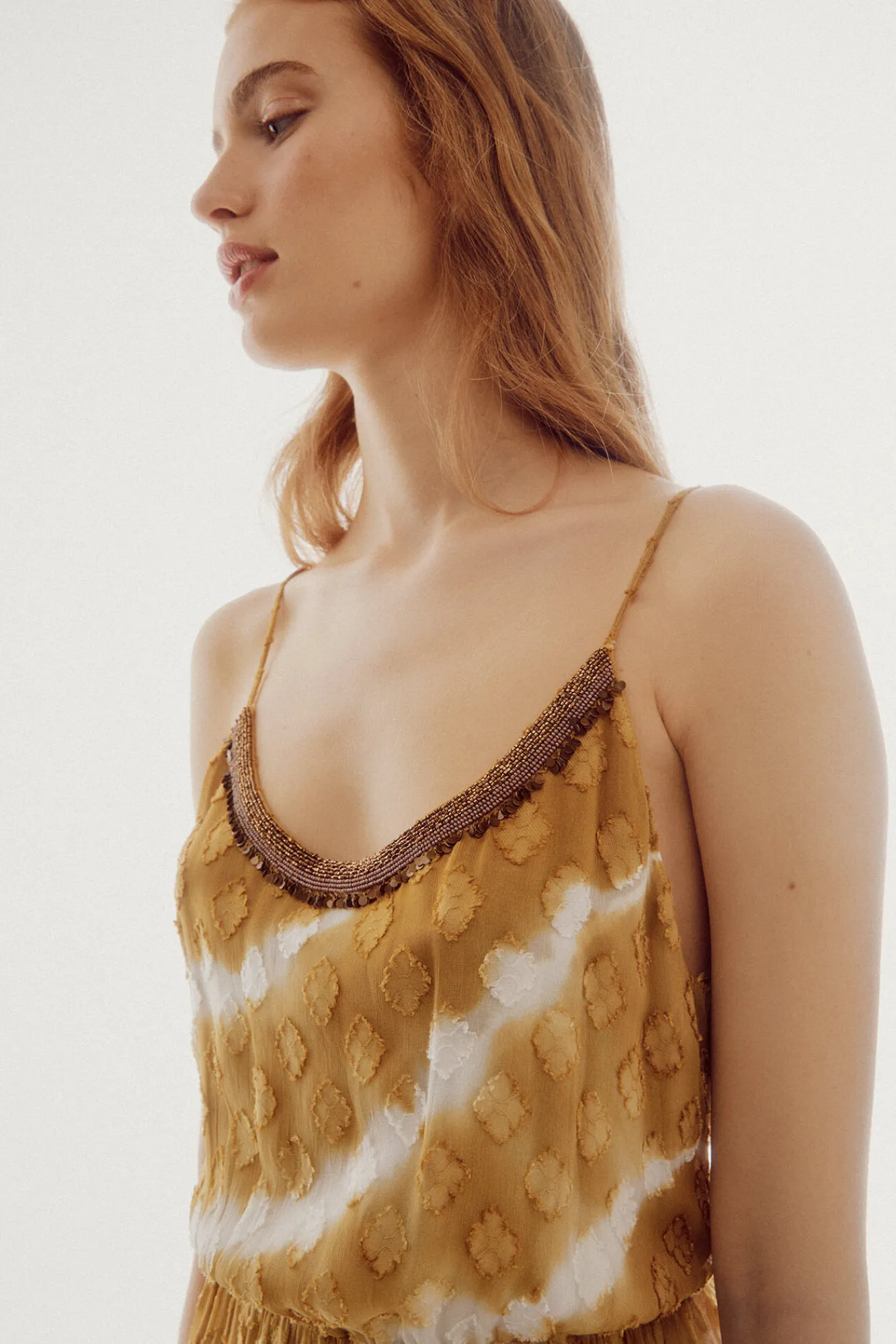Slowlove Vestido Tie Dye Dorado Online