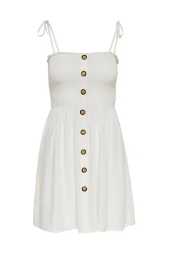 Only Vestido Tirantes Nido De Abeja Blanco Hot